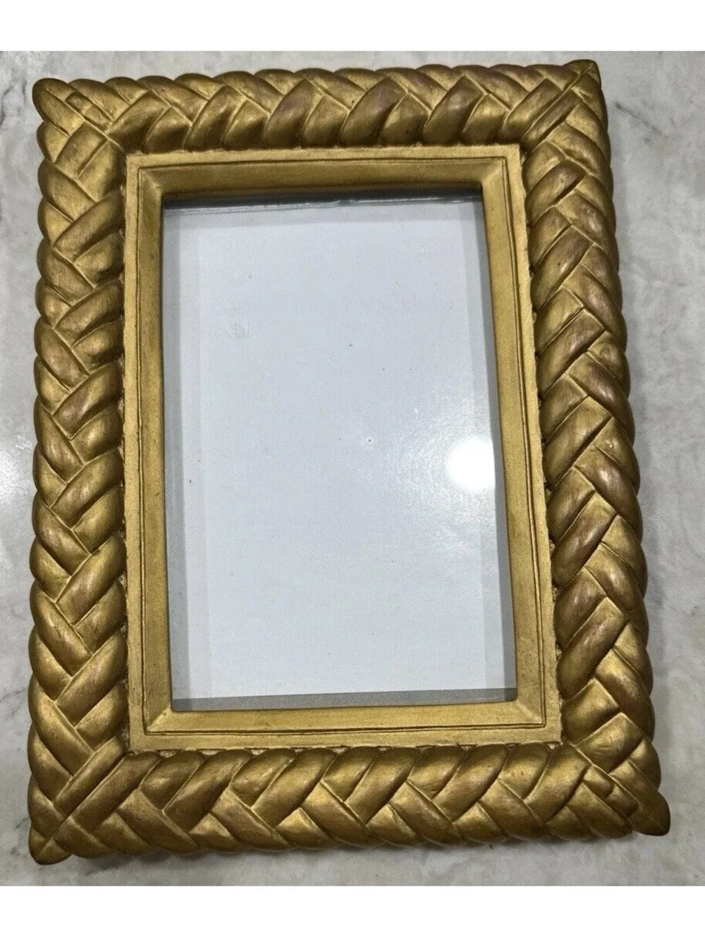 Ornate Vintage Gold Picture Frame Fits 4x6 Photo Heavy Italian Or Regency Decor